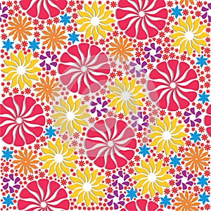 Lusty floral pattern seamless background