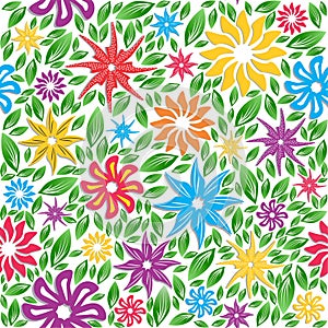 Lusty floral pattern seamless background repetition colorful