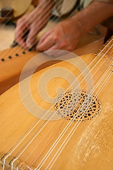 A lute-maker at work