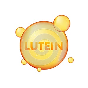 Lutein. Food for good vision. Vector stock illustration.