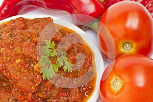 Lutenica pepper and tomato relish