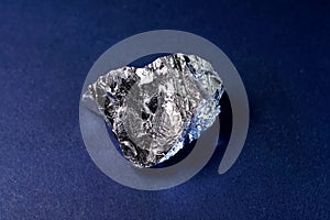Lutetium, a piece of lutetium metal