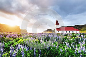 Lutheran church in Vik. Iceland.