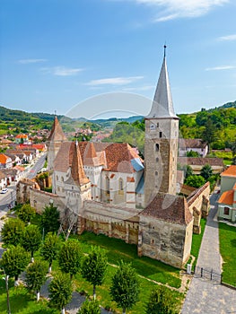 The Lutheran fortified church of Mosna in Romania