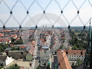 Lutherstadt Wittenberg, city in Germany, from the tower photo