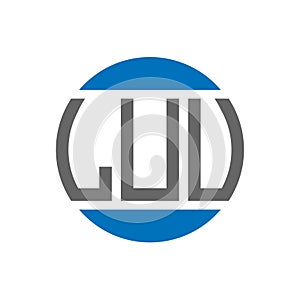 LUV letter logo design on white background. LUV creative initials circle logo concept. LUV letter design