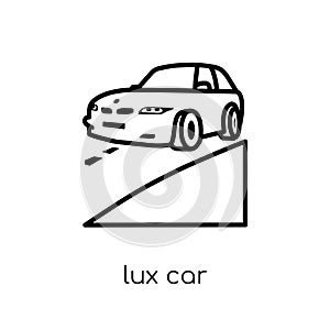 lux Car icon. Trendy modern flat linear vector lux Car icon on w