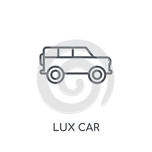 lux Car linear icon. Modern outline lux Car logo concept on whit