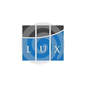 LUX letter logo design on WHITE background. LUX creative initials letter logo concept. LUX letter design