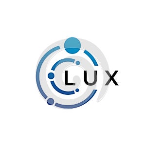 LUX letter technology logo design on white background. LUX creative initials letter IT logo concept. LUX letter design