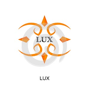 lux logo isolated on white background for your web, mobile and a