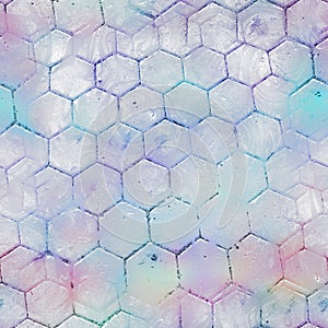 Lux navy and white iridescent geo seamless pattern