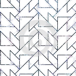 Lux navy and white iridescent geo seamless pattern