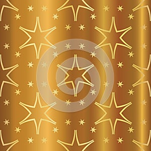 Luxe Gold Starry All Over Seamless Vector Pattern