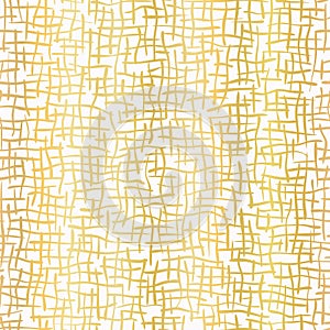 Luxe Gold Woven Burlap Texture Hand Drawn Vector Pattern Background photo