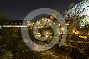 Luxembourg City night river