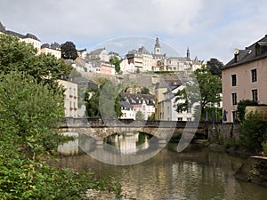 Luxembourg City With River Alzette