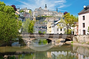 Luxemburg die stadt auf der sommer 