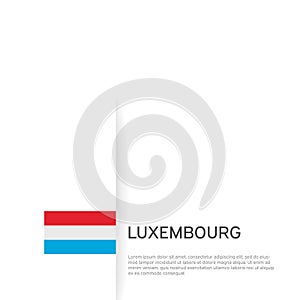 Luxembourg flag background. State patriotic luxembourgish banner, cover. Document template, luxembourg flag on white background.