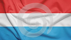 Luxembourg flag with fabric texture