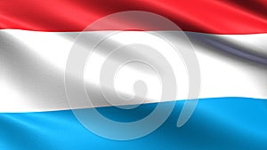 Luxembourg flag, with waving fabric texture