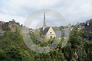 Luxembourg historical old city view