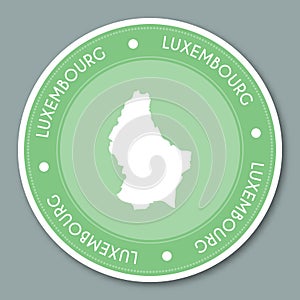 Luxembourg label flat sticker design.
