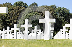 Graves in the American mlitary cemetary in Luxembourg