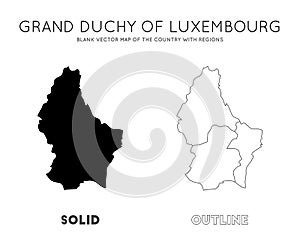 Luxembourg map.