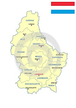 Luxembourg map - cdr format