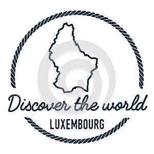 Luxembourg Map Outline. Vintage Discover the.