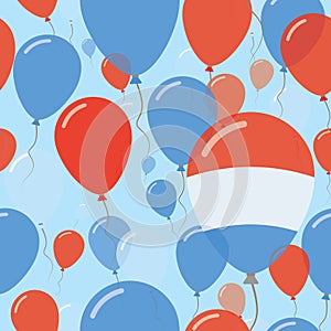 Luxembourg National Day Flat Seamless Pattern.