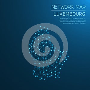 Luxembourg network map.
