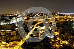 Luxembourg old city centre at night