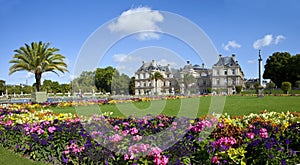 Luxembourg Palace in Jardin du Luxembourg in Paris photo