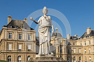 Luxembourg Palace Palais du Petit-Luxembourg - home of president of French Senate. Palace was built as a royal residence