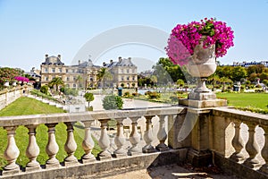 The Luxembourg palace in Paris, France, facing the Luxembourg garden