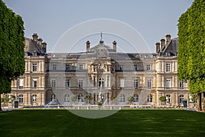 Luxembourg Palace and park in Paris