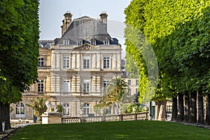 Luxembourg Palace and park in Paris