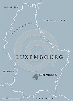 Luxembourg political map