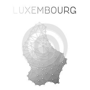 Luxembourg polygonal vector map.