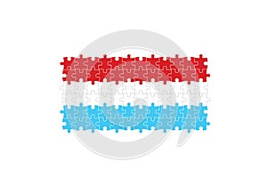 Luxembourg puzzle effect national flag country emblem