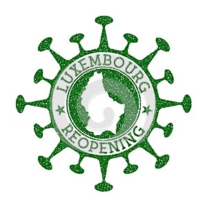 Luxembourg Reopening Stamp.
