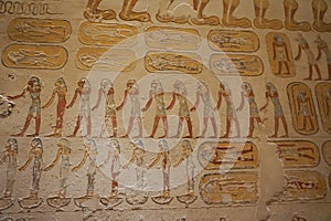 Luxor, Egypt: Artwork in a Tomb in the Valley of the Kings