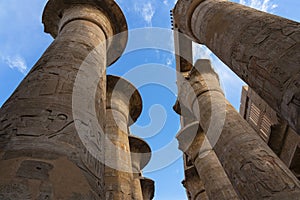 Luxor, Egypt. Colossal portals and colonnades in Karnak temple