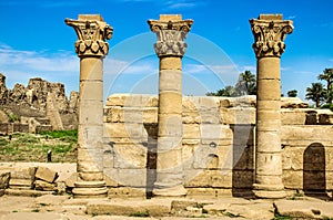 Luxor, Karnak Temple Complex. column egypt. ancient building, Stop ruins, pillars.