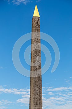 The Luxor Obelisk is an Egyptian obelisk standing at the center of the Place de la Concorde in Paris, France. Paris photo