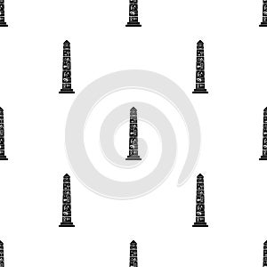 Luxor obelisk icon in black style isolated on white background. Ancient Egypt pattern stock vector illustration.