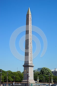 The Luxor Obelisk at the Place de la Concorde in Paris, France