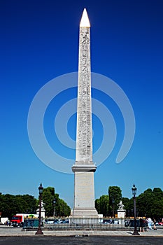 The Luxor Obelisk at the Place de la Concorde in Paris, France photo